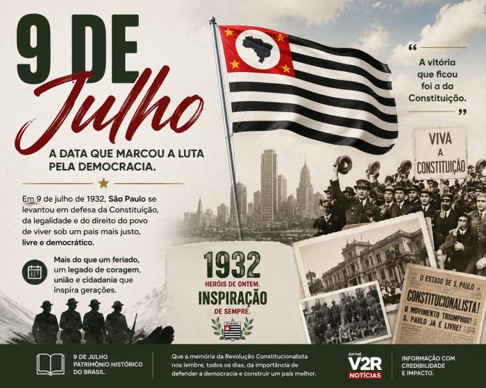 9 de Julho: a data que marcou a luta pela democracia e entrou para a história do Brasil