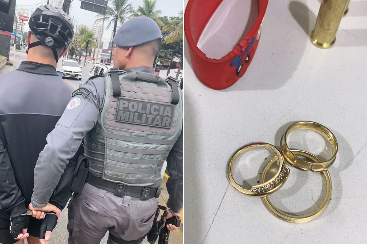 Jovem 'disfarçado' de ciclista é apreendido após roubar alianças de casal no litoral de SP; VÍDEO