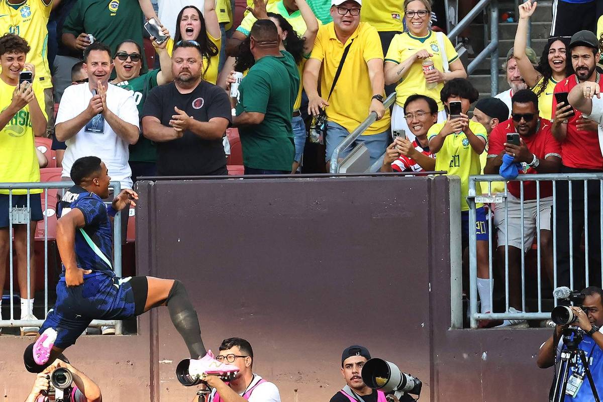 Endrick vira 13º jogador diferente a fazer um gol na era Ancelotti; Estêvão é o artilheiro
