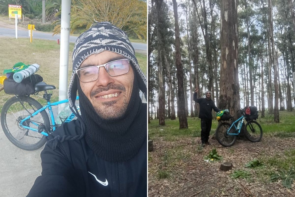 Com R$ 48 e uma bicicleta, ex-ajudante de pedreiro pedala do litoral de SP até o ‘fim do mundo’