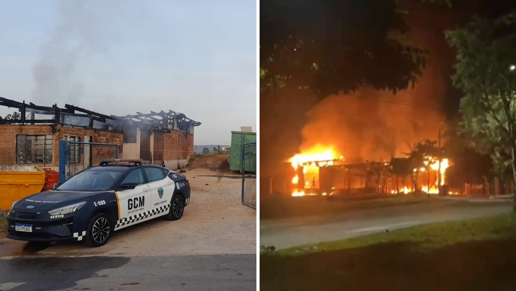Incêndio atinge PEV no bairro Santa Júlia em São José dos Campos