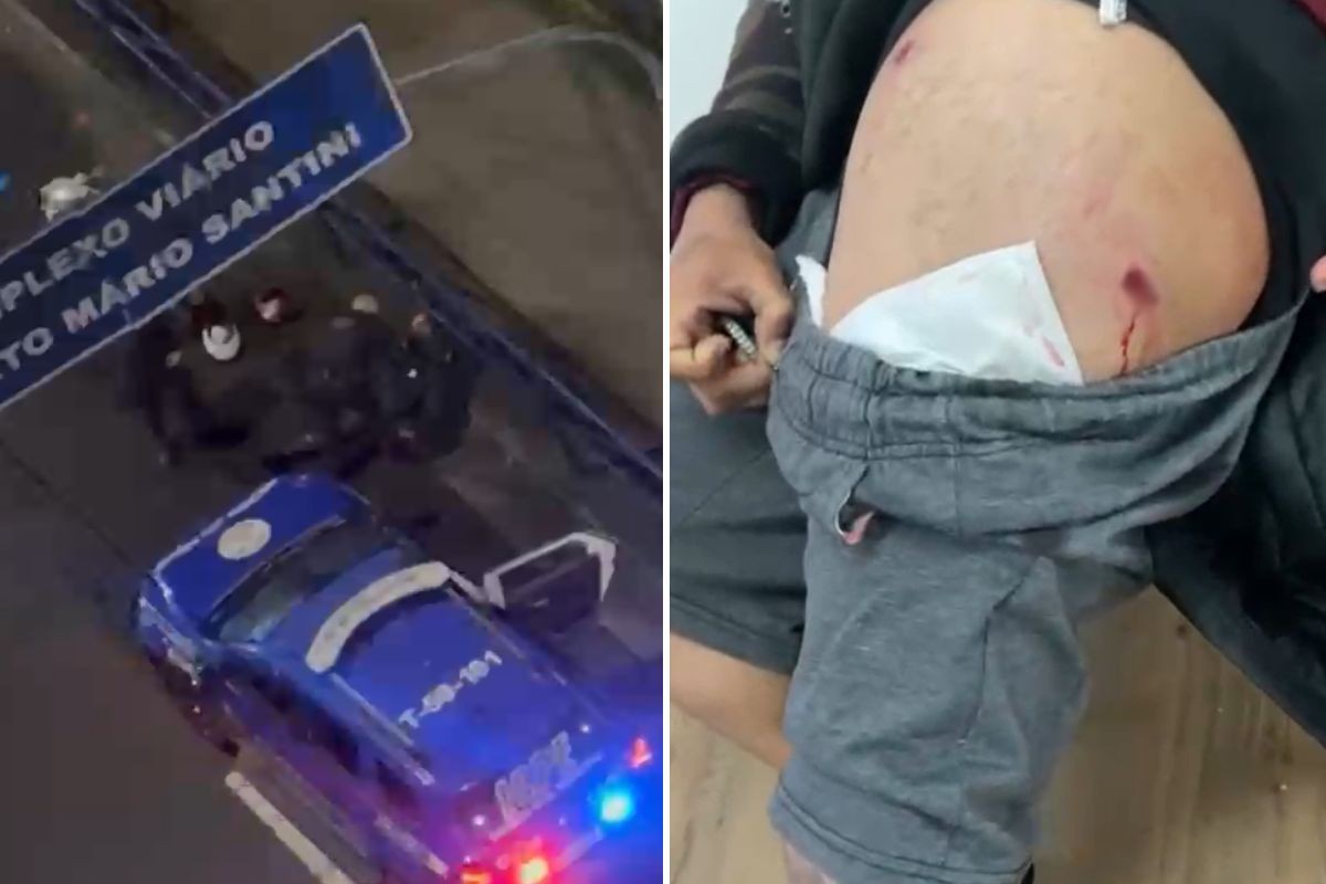 Motociclista de app é baleado após avançar sinal vermelho e aponta guarda como atirador