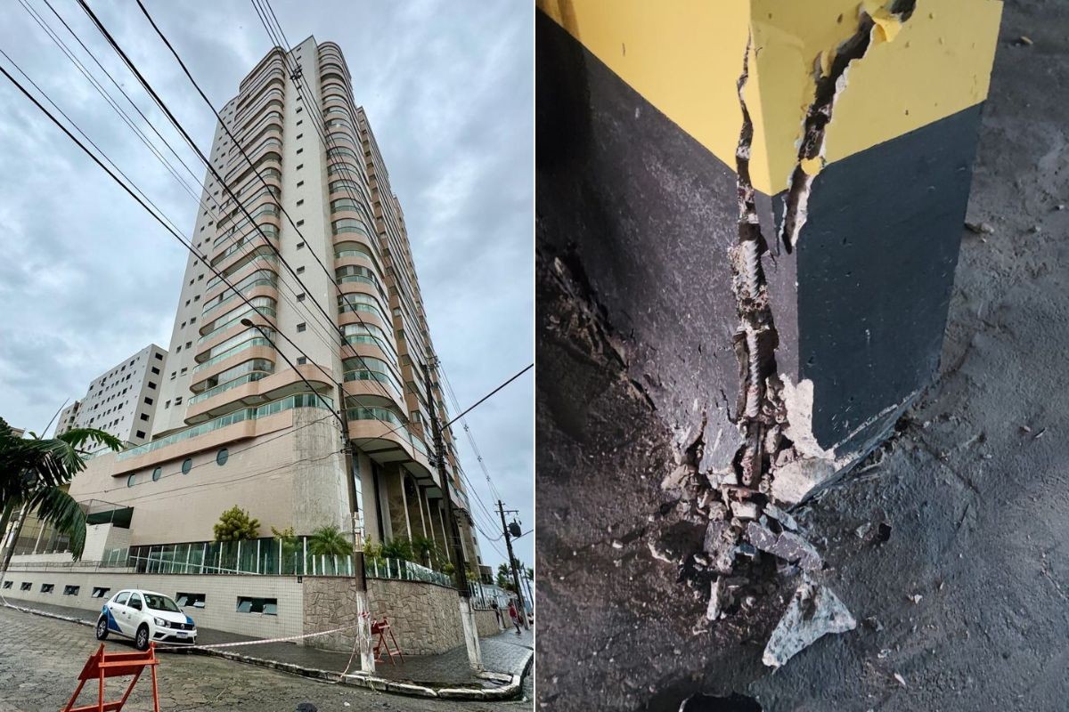 Construtora é condenada a pagar R$ 1,6 milhão após colapso de pilares em prédio no litoral de SP