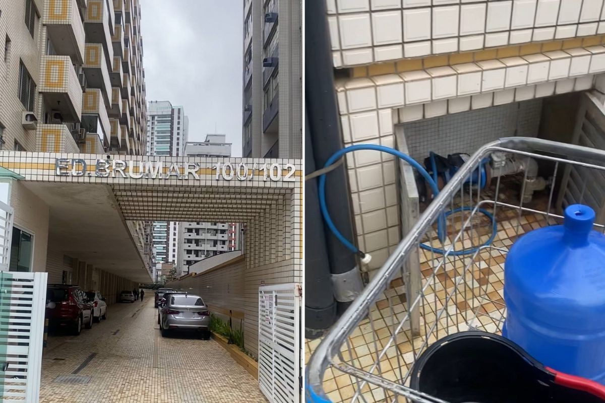 Moradores ficam doentes após água ser contaminada por esgoto em condomínio de Santos