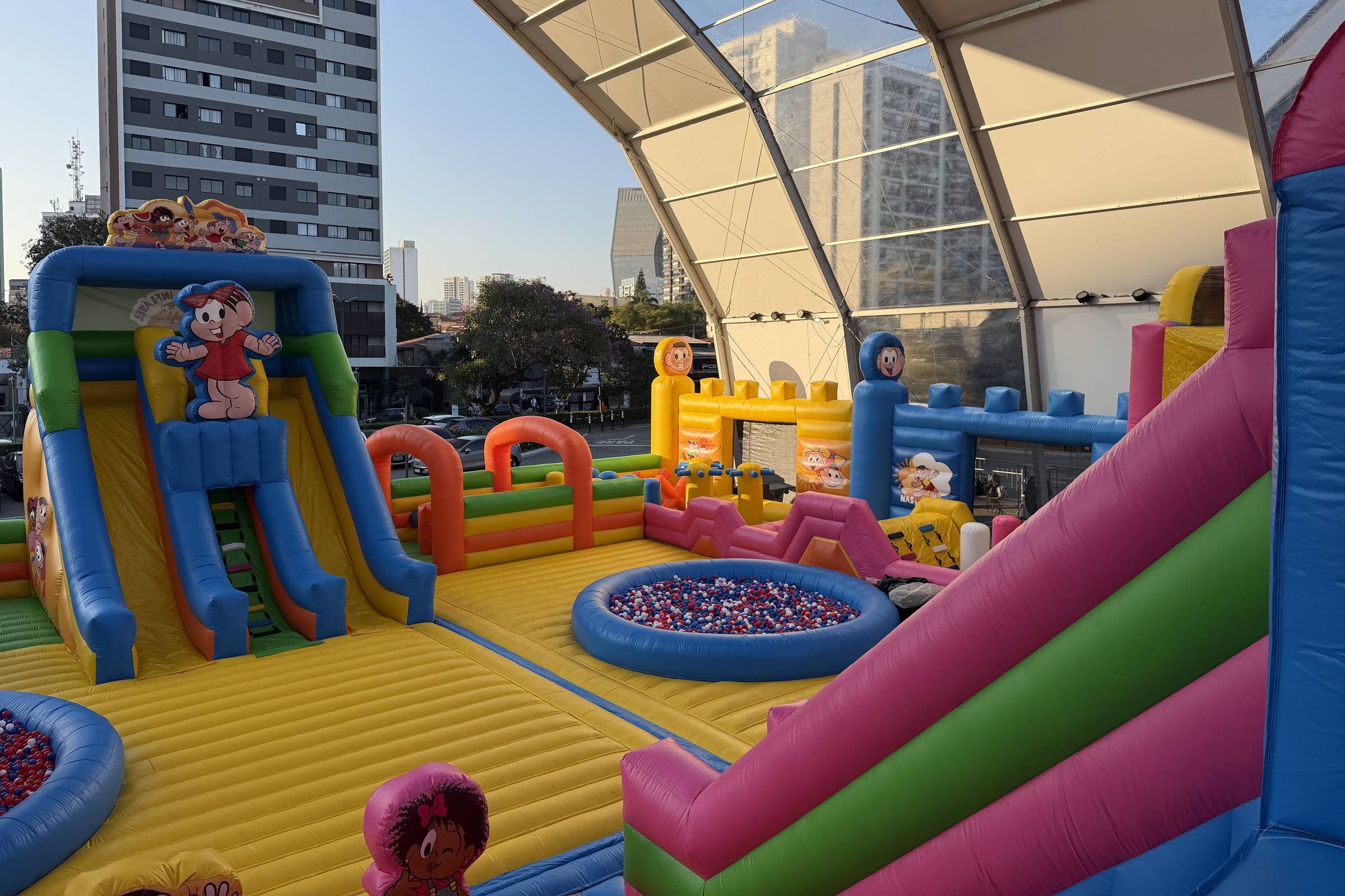 Parque inflável da Turma da Mônica é inaugurado em São Paulo