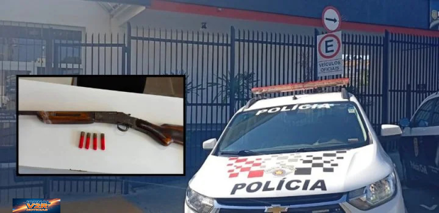 Homem é detido em Atibaia com espingarda irregular durante investigação de denúncia de violência sexual