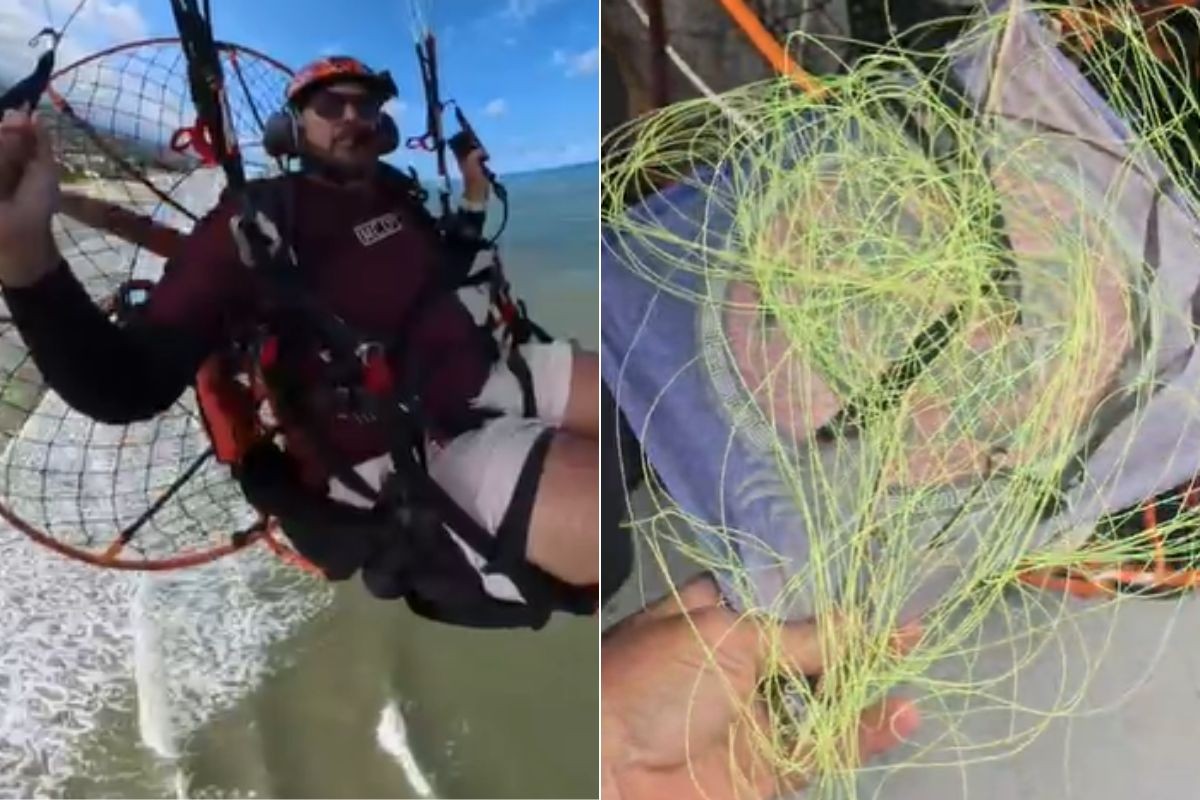 Piloto de paramotor morre após queda de 10 metros no litoral de SP; suspeita é de acidente com linha de pipa
