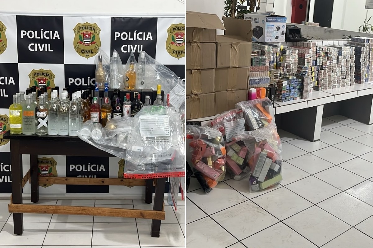 Quadrilha é investigada por golpes em supermercados; operação apreende 12,8 mil maços de cigarros e bebidas