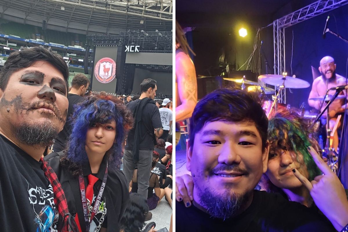 Paixão pelo rock une pai e filha do interior de SP, que realizam sonho de ir ao Rock in Rio pela primeira vez: 'Ligação especial'