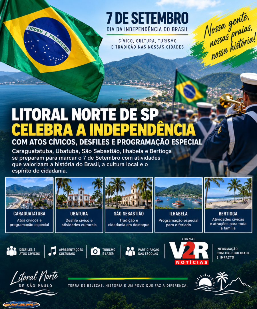 Litoral Norte de SP terá programação especial no feriado da Independência