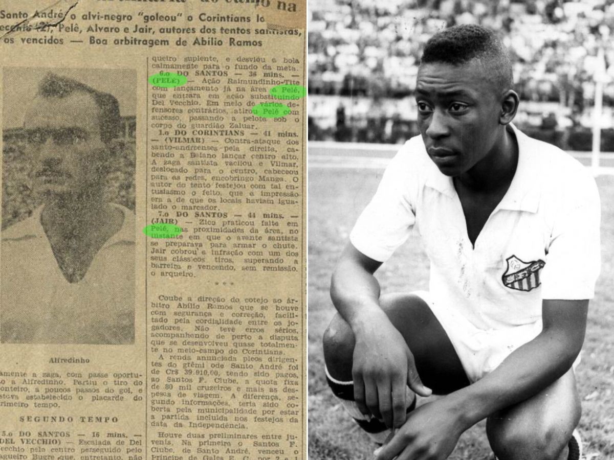 Gol da independência: há 70 anos, Rei Pelé estreava pelo Santos e marcava pela primeira vez na carreira