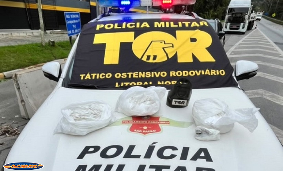 Operação na Tamoios termina com apreensão de milhares de porções de cocaína em Caraguatatuba