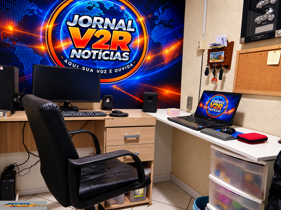 Conheça um dos espaços (Box), de trabalho da redação do Jornal V2R Notícia