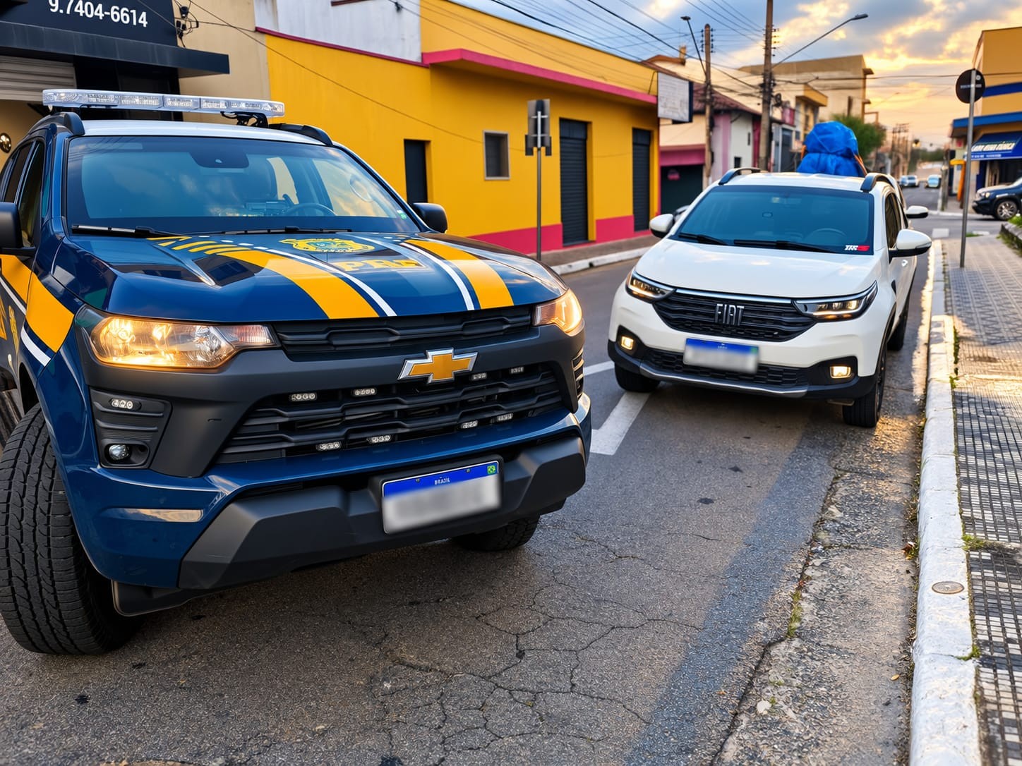 Operação da PRF na Dutra apreende carro furtado com placa clonada