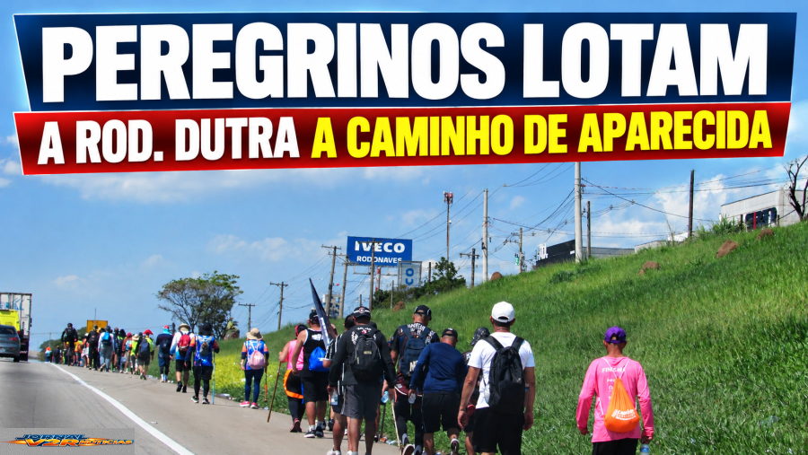 Fé que move multidões: romeiros seguem em direção a Aparecida neste domingo