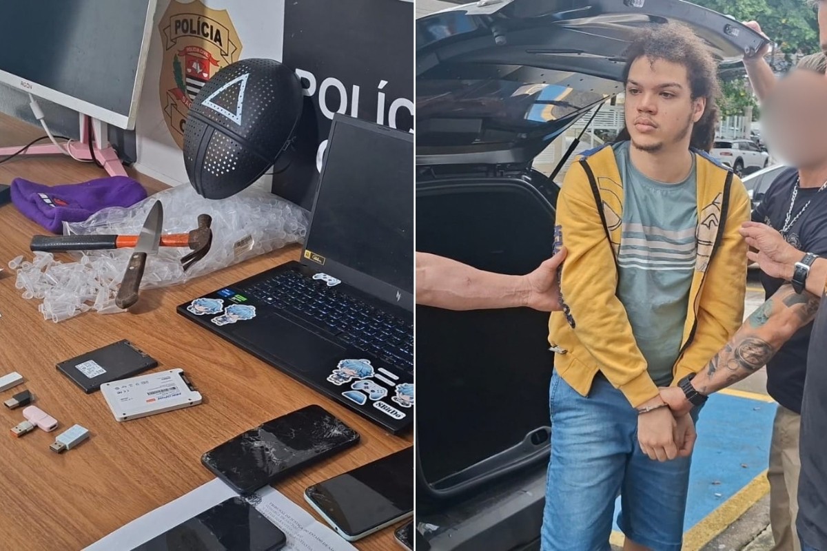 Jovem preso por incitar ataques no Discord tinha máscara de série em que competidores são mortos