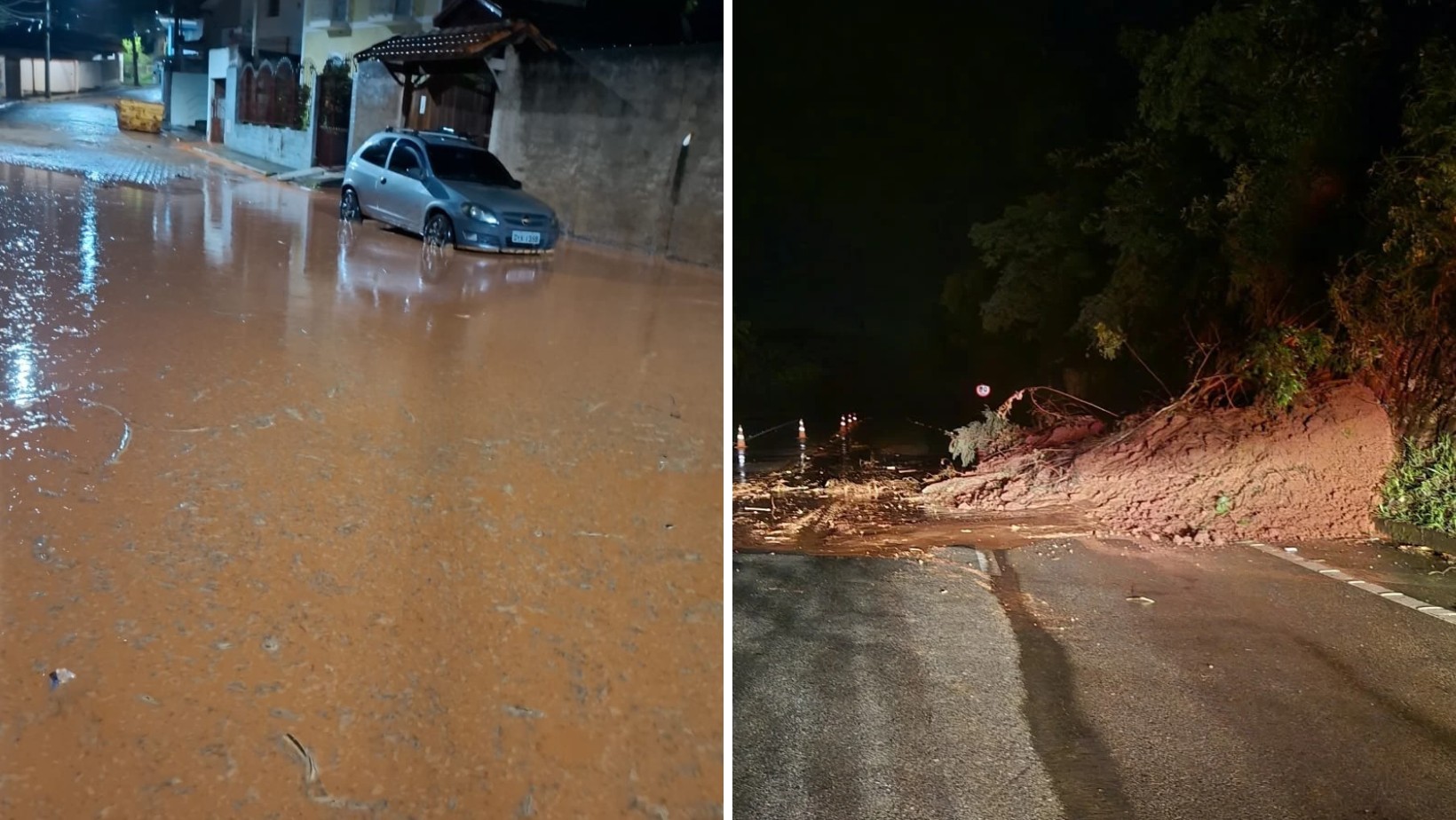 Chuva forte mata oito bovinos e provoca alagamento e deslizamento em São Luiz do Paraitinga, SP