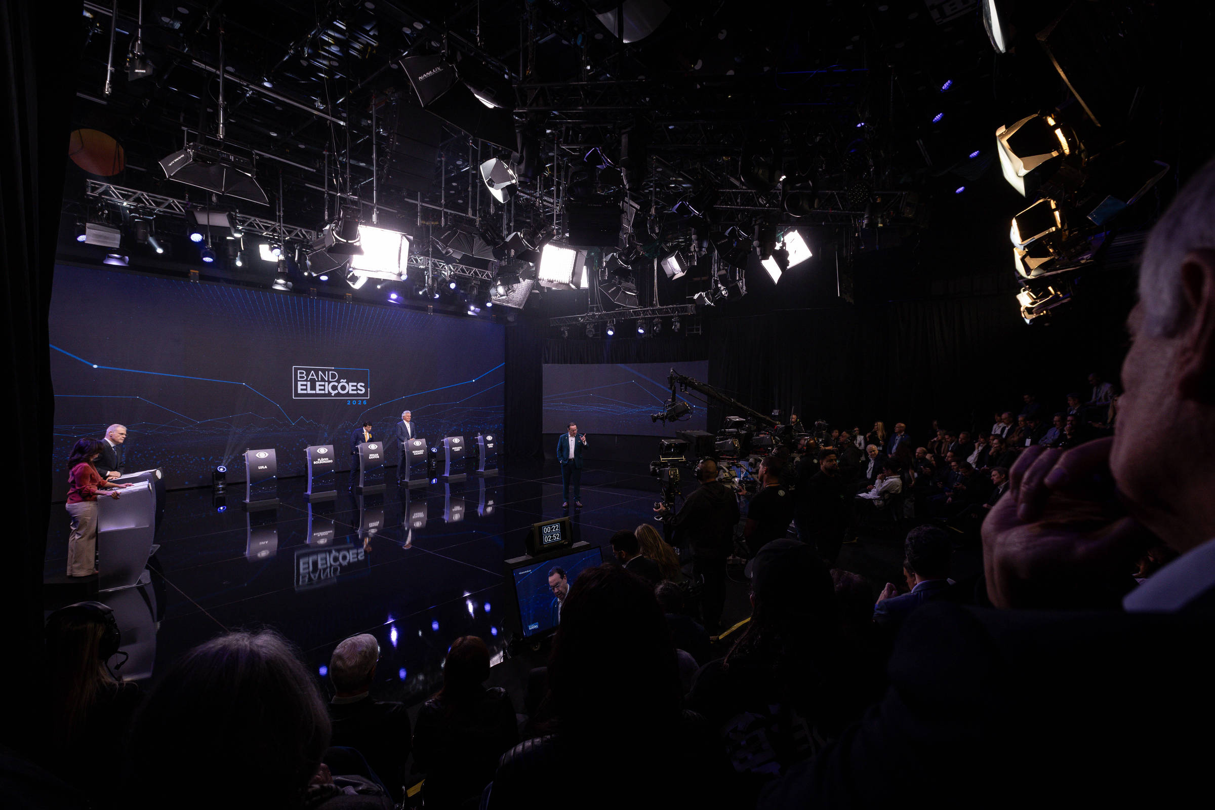Debate da Band entre Lula e Flávio terá confronto livre de 30 minutos; veja regras