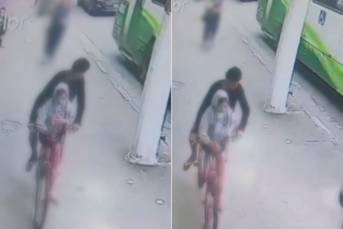 Mulher corre atrás de adolescentes após roubo de celular no litoral de SP; VÍDEO