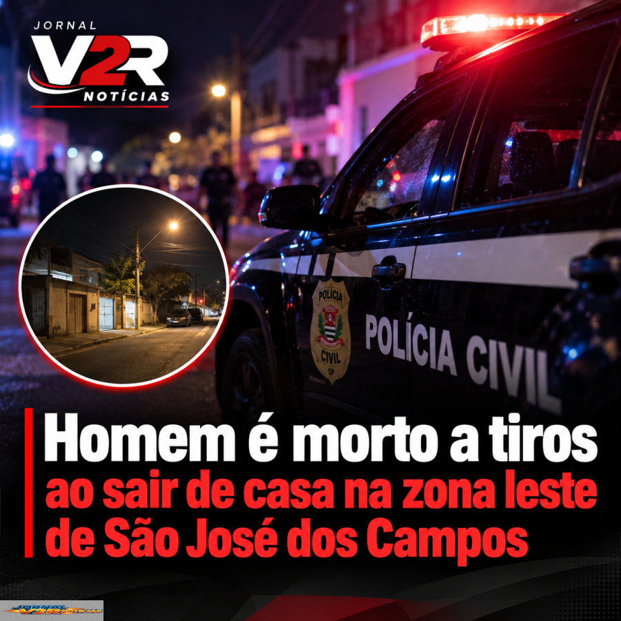 Homem é morto a tiros ao sair de casa na zona leste de São José dos Campos