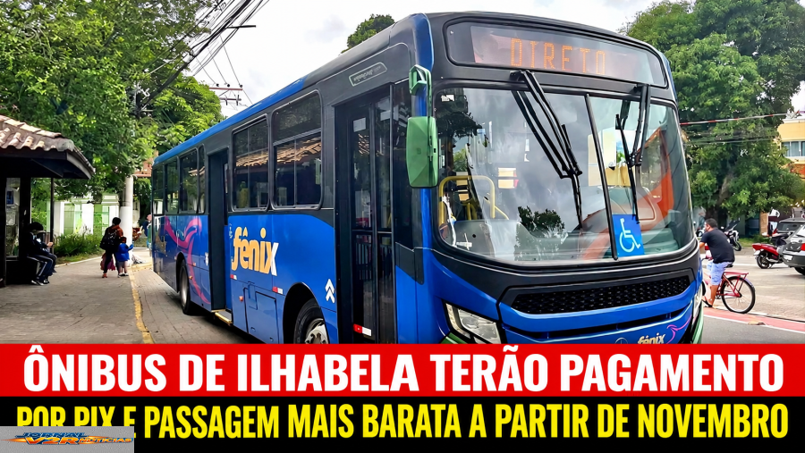 Ônibus de Ilhabela terão pagamento por Pix e passagem mais barata a partir de novembro