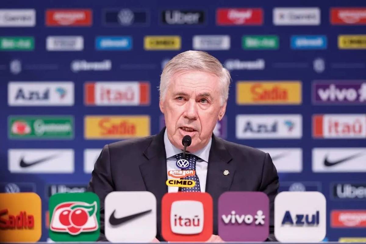 Ancelotti convoca seleção para amistosos sem atletas de Flamengo e Palmeiras