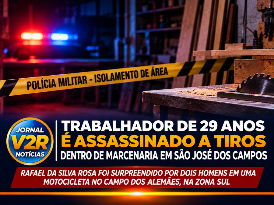 Trabalhador de 29 anos é assassinado a tiros dentro de marcenaria em São José dos Campos