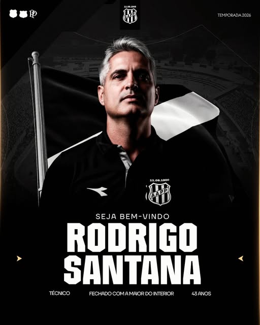 Ponte Preta confirma Rodrigo Santana como técnico para a Copa do Brasil e Série B