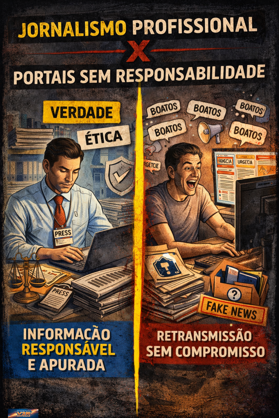 Jornalismo profissional x portais de notícias: qual a diferença e por que isso importa para a sociedade