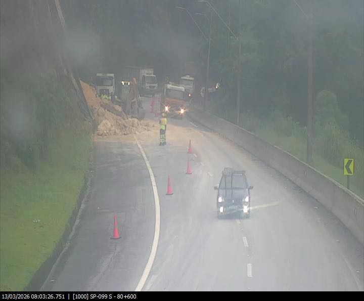 Novo deslizamento de terra volta a bloquear Rodovia dos Tamoios