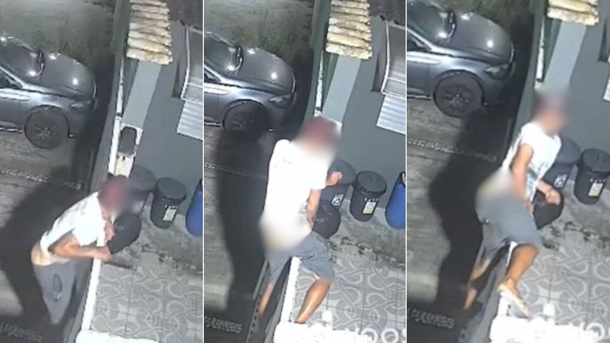 VÍDEO: Homem deixa bumbum de fora ao tentar invadir casa no litoral de SP