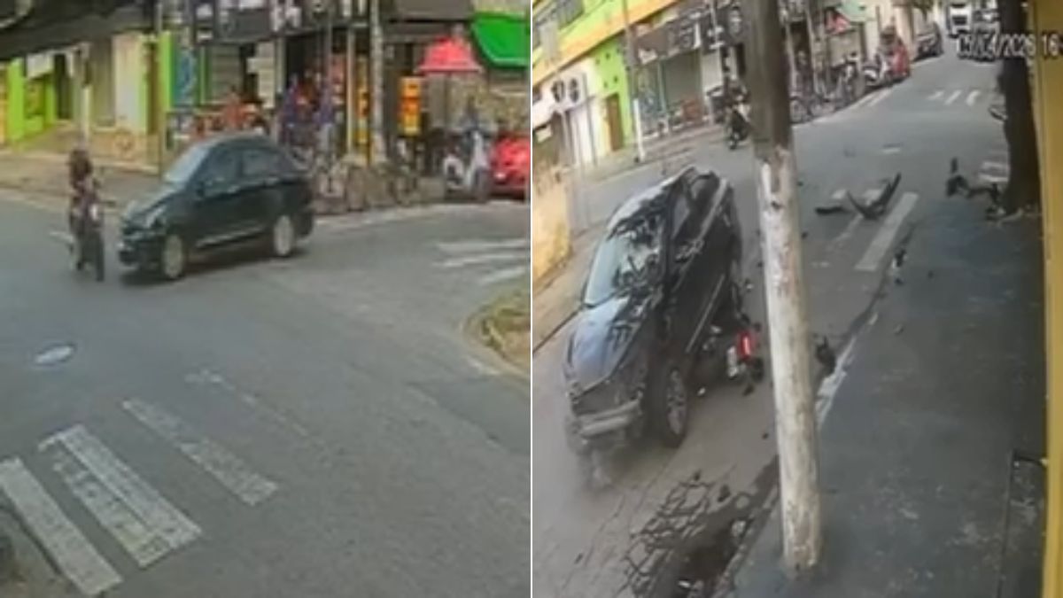 VÍDEO: Jovens sofrem fratura no fêmur após acidente com carro em Guarujá