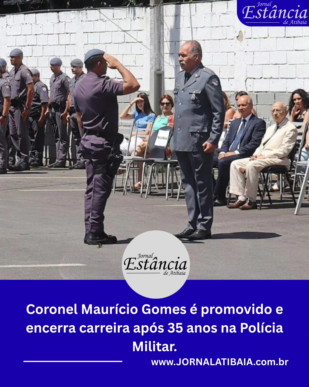 Coronel Maurício Gomes é promovido e encerra carreira após 35 anos na Polícia Militar.