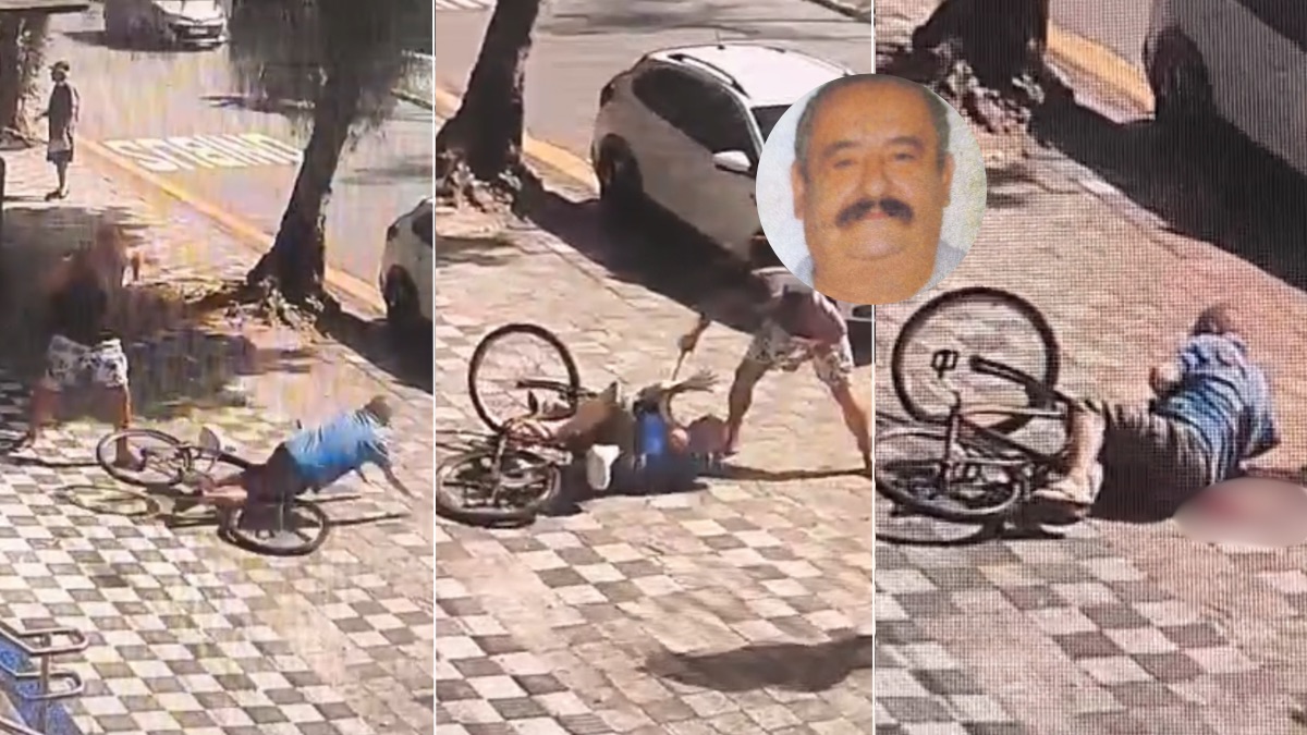 Vídeo mostra momento em que idoso é esfaqueado por cunhado em Santos