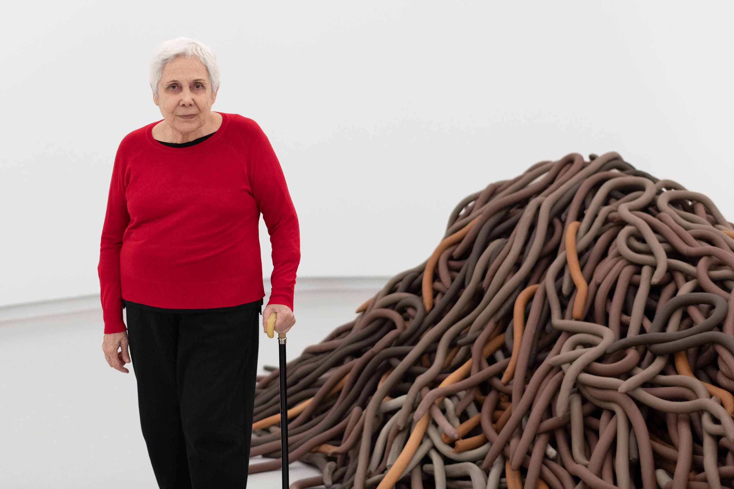 Anna Maria Maiolino recria protesto contra a ditadura em exposição em Lisboa